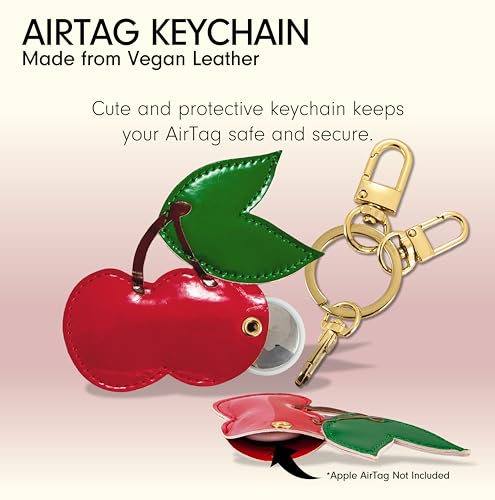 Image of Sonix Keychain Case Compatible with Apple AirTag | Protective AirTag Cover Keychain | Cherry