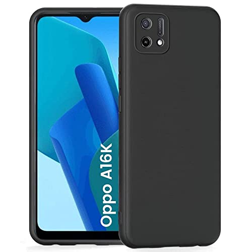 Image of Bintage Rubber TPU Camera Protection | Back Cover Case Compatible for Oppo CPH2421 / Oppo A16E - Black