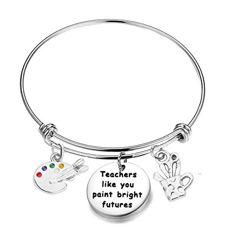 Choroy Art Teacher Bracelet Gift Teacher Appreciation Gift Paint Palette Bracelet Teachers Like You Paint Bright Futures (Art Teacher Bracelet) #TOP3