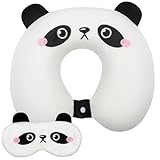 Alaoo Cuscino da Viaggio per Bambini, Cuscino Portatile per il Collo dei Bambini, Cuscino Da Viaggio Memory Foam Per Bambini, Con Benda sull