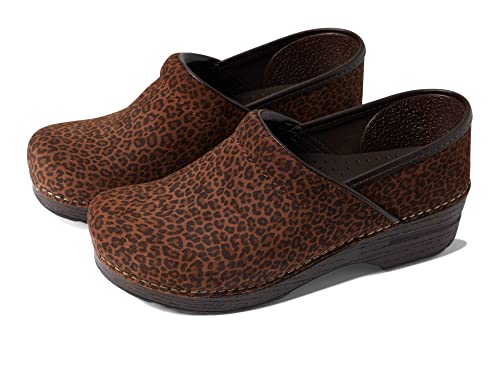 Dansko Women's Professional Mini Leopard Suede Clog 5.5-6 M Us #TOP4