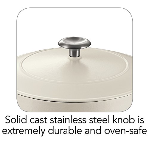 Tramontina Covered Round Dutch Oven, Enameled Cast Iron 5.5-Quart Matte White, 80131/035Ds #TOP6