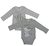 Material: 100% Baumwolle Dynamic24 2er Set Disney Baby Jungen Body Winnie Pooh Langarm Strampler 100% Baumwolle (68/74)