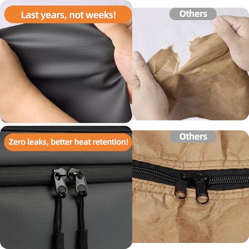 Bolsa aislante para reposar carne, gris miniatura 4