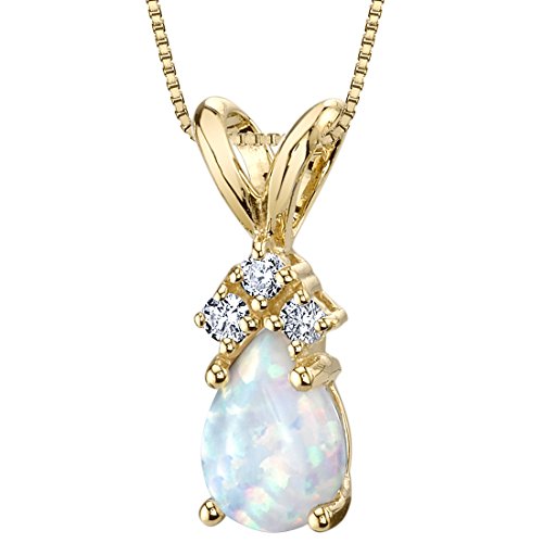 Peora Created White Opal with Genui…