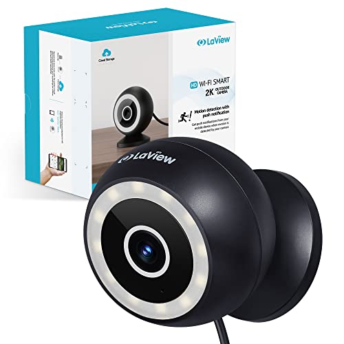 Image of LaView 4MP 2K Security Cameras Outdoor Indoor Wired,IP65, Starlight Sensor & 100 Ft Night Vision,Motion /Person Detection,2-Way Audio /Spotlight,US Cloud,Compatible With Alexa,iOS & Android & Web Access