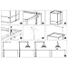 REPTI ZOO Reptile Dual Lamp Stand Lamp Hanger Holder Adjustable Metal Lamp Support for Reptile Glass Terrarium Heating Light