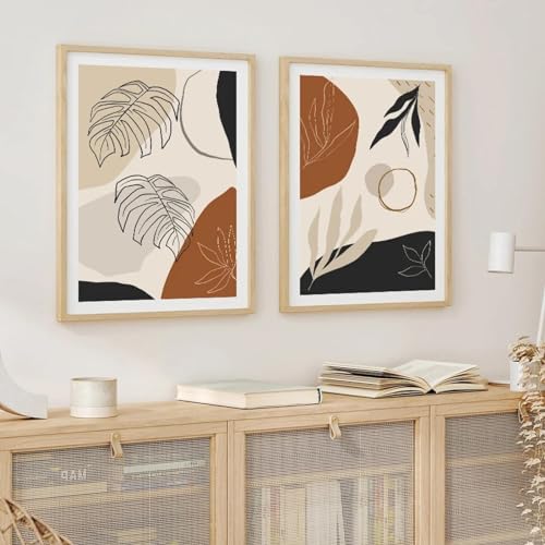 Peinture impression photos moderne 40x55cm avec visage ligne abstrait