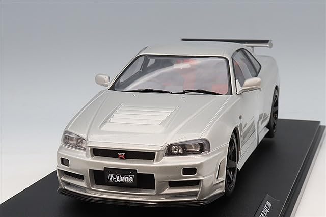 ソリド 1/18 日産 スカイライン GT-R R34 Z-tune 銀 Nissan R34 GT-R Z-Tune Nismo 1:18 Autoart Prata - 20 anos! Loja on
