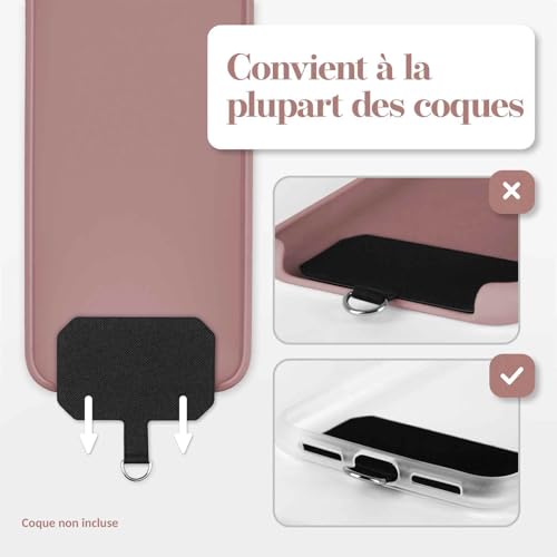 Chaîne de téléphone portable moex Unleash collier smartphone iPhone XR rose - 7