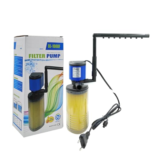 Image of COLOURFUL - 4 in 1 Fountain Aquarium Filter | Multi-Function Submersible Filtration Air Pump | Efficient and Quiet Silent Internal Aquarium Filter for Fish Tanks (BL-1088F) Power: 15W, Output: 880L /H