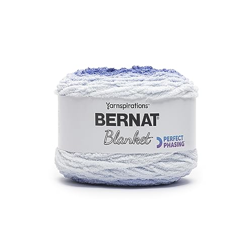 Image of Bernat Blanket Perfect Phasing Dark Blue Cake Yarn - 2 Pack of 10.56oz /299.37g - 100% Polyester - #6 Super Bulky - 220 Yards for Knitting, Crocheting, Crafts & Amigurumi