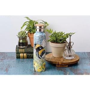 Primitives by Kathy Bumblebee Sunflower Insulated Stainless Steel Water Bottle Thermos 25 Oz Primitives by Kathy Bumblebee Sunflower Insulated Stainless Steel Water Bottle Thermos 25 Oz