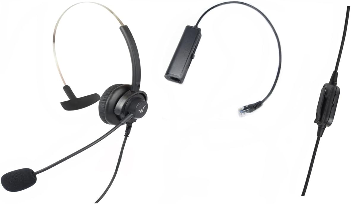Replacement for Headset Headphones with Adjustable Volume and Mute Control IP Telephone Cisco 7931 7940 7960 7970 7962 7975 7961 7971 7960 M12 M22 and All Series