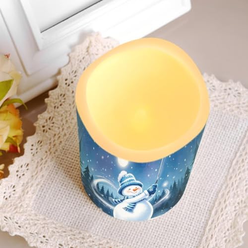 Image of Christmas Flameless Candles with Remote Set of 4 | Xmas Flameless Candle Set with Timer, Battery Operated, Fake Candles for Kitchen Room, Home Decor