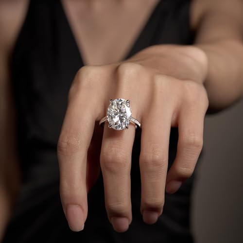 EPI Moissanite Engagement Rings for Women,Promise Rings 925 Sterling Silver with White Gold Plated,with 4-Prong Prong Setting D Color VVS1 Wedding Band Lab Created Diamond Ring 1/1.5/2/3/4CT4