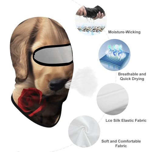 Balaclava para perros, mascarilla facial para hombres y mujeres, protección solar, transpirable, cobertura total de cabeza para senderismo, ciclismo, correr y conducir miniatura 3