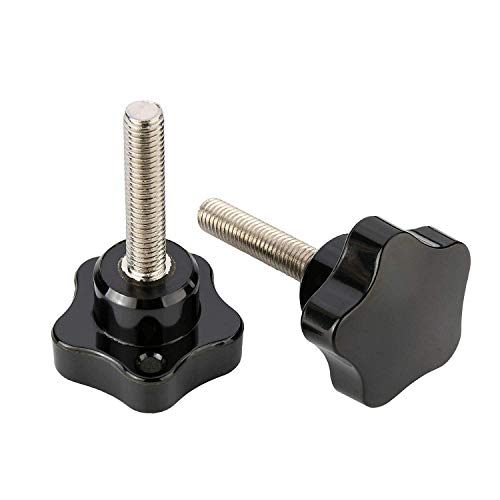 Samidea Male Thread Metal Clamping Star Knobs Grips,38 X M8 X 40Mm Hand Knob Tightening Screw Fastener(Pack Of 6) #TOP2