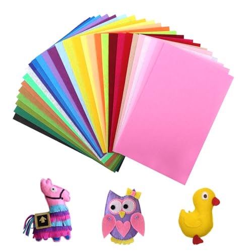 Filz zum Basteln,30 Farben Filzstoff Bastelfilz 20x30cm Bastelfilz Farbig...