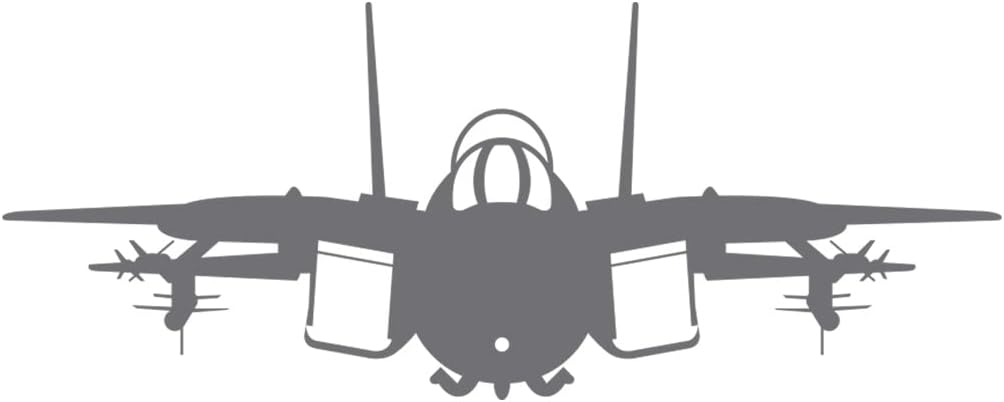 RDW F-14 Tomcat Sticker Decal Die Cut Self Adhesive Vinyl Made in USA Weatherproof f14 Fighter Aircraft - Gray 48" x 19.12"