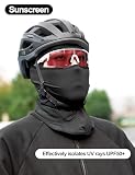 INBIKE Kominiarka męska letnia podkładka na kask jazda na rowerze lodowy jedwab ochrona UV oddychająca wiatroszczelna kominiarka do wędkarstwa motocyklowego dla mężczyzn kobiet, czarne, rozmiar