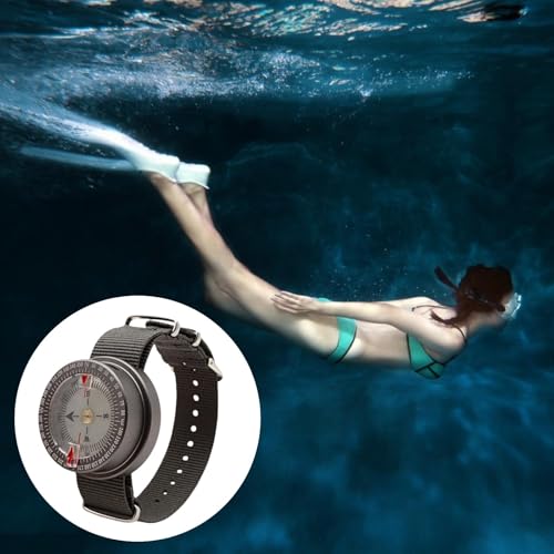 Brújula de muñeca para buceo, montaje en muñeca, impermeable, aluminio liviano, esfera luminosa, adecuada para kayak miniatura 5
