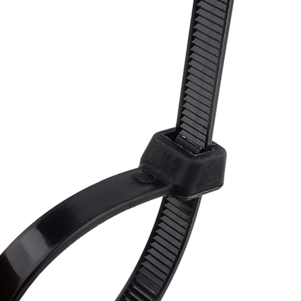 100 Pz Fascette Fermacavo In Nylon – Cinghie Con Cerniera, Varie Dimensioni, Nero E Bianco