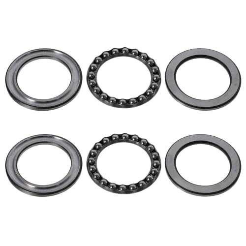 SHUATI with Washers 2pcs Chrome Steel Low Noise One-Way Rolling Direction Miniature Ball Bearing Plane Axial Ball Bearing Rotating Applications(51109 45x65x14mm)