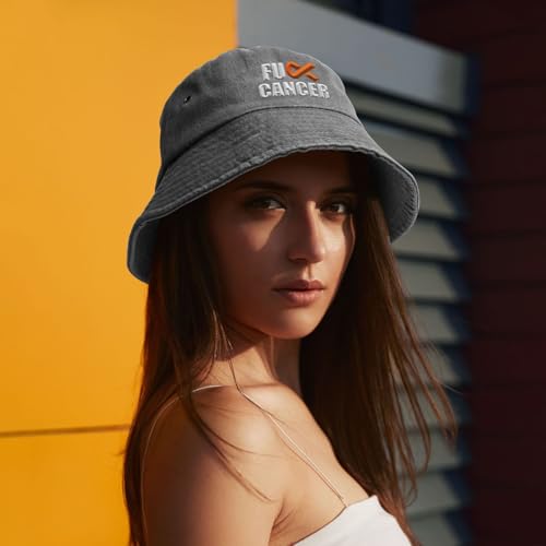 Fuck Leukemia Cancer Bucket hat - Cotton Sun hat - Unisex3