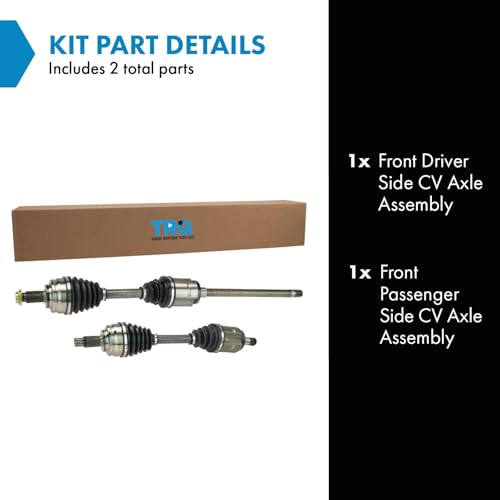 Image of TRQ Front Driver and Passenger Side CV Axle Assembly Set 2 Piece Compatible with 2000-2006 BMW X5