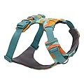 RUFFWEAR Front Range Harness, Medium Dog Harness, Reflective Y Harness, Adjustable Comfortable Padded Dog Walking, No Pull Dog Harnesses, 2 Lead Attachments & V Ring, Size M, Spring Mountains