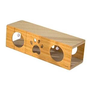 Dualoai Katzenspielhaus mit Kratzfläche 2XL Gelb