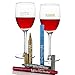 Kingzart 4 Packs Wine Glass Markers Metallic Pens - Best Alternative to Wine Charms, Perfect for Weddings, Birthday, Family Parties