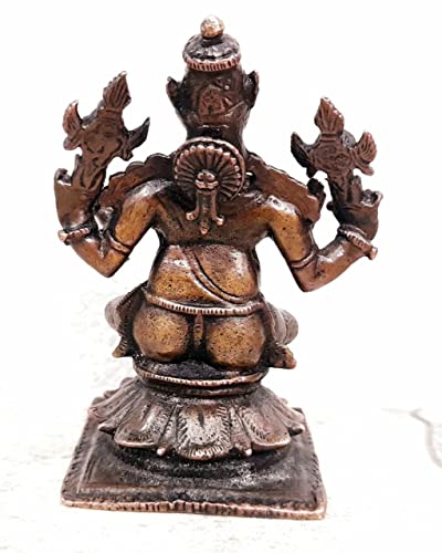 Image of Copper Idols India, 2.9 inches, Handmade Lord Hayagriva, 250 Grams, Patina Antique Finish, Pack of 1 Piece