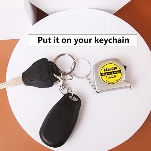 Abudder 20 Pack Mini Measuring Tape Keychains,Small Tape Measures Retractable thumb #3