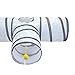 MFMEXUL 3 Ways Cat Tunnel Tube with Play Ball for Cats Guinea Pig