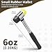 BOOSDEN Double-Faced Soft Hammer Mallet, Rubber Hammer, Soft Hammer for Home Decoration Installation Hand Tool, 25mm
