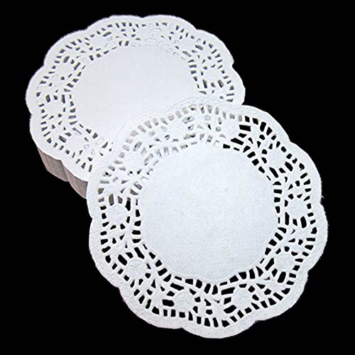 ZYOOO Lot de 100 napperons ronds en papier blanc 11,5 cm Cover
