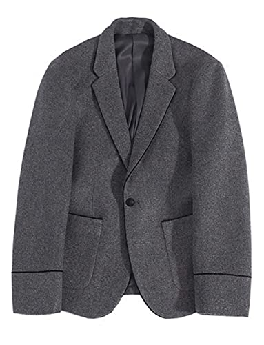 Blazer tweed fin homme veste costume un bouton revers échancré tenue banquet