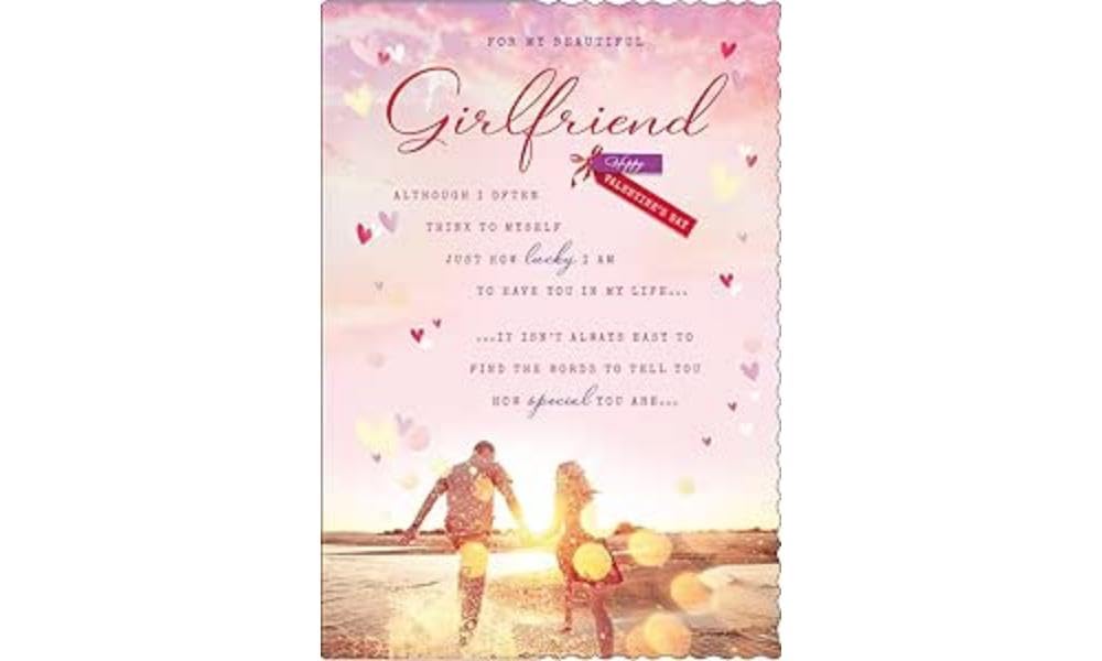 Valentines Day Card, Girlfriend - 10 x 7 inches - Avant Garde Studios