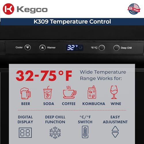 Image of Kegco 3PK309B-1 Keg Dispenser, 1 Tap, Black