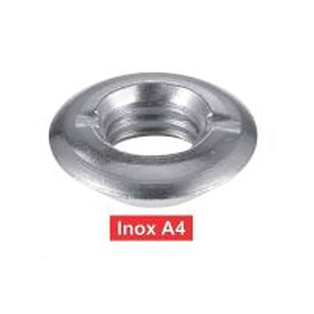 D-Work, 100 dadi da fresa bombe, M4 mm, in acciaio inox A4
