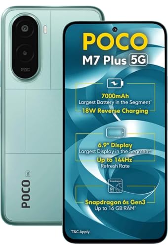 POCO M7 Plus 5G, Aqua Blue (8GB, 128GB)