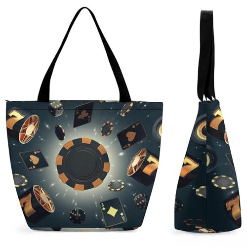 Sac à bandoulière jetons de jeu noir idéal pour vos voyages