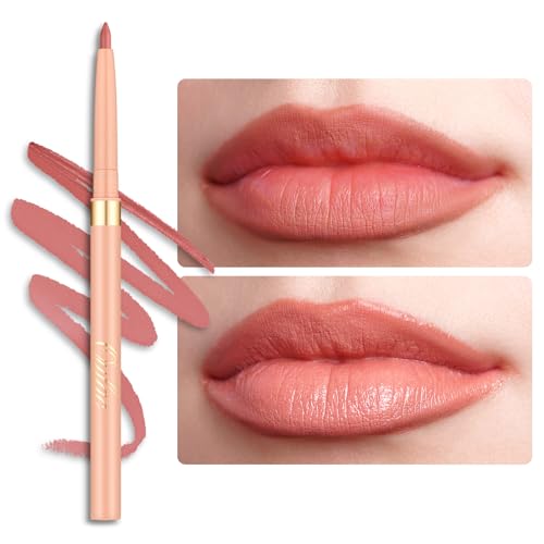OULAC Delineador de Labios Melocotón Mate, Lip Liner Resistente al Agua que Dura 24 Horas +, a Prueba de Manchas, Muy Pigmentado, Suave, Contorno de Labios, Vegan LL04 Sunlit Peach