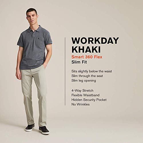 Image of Dockers Men's Workday Khaki Slim Fit with Smart 360 Flex