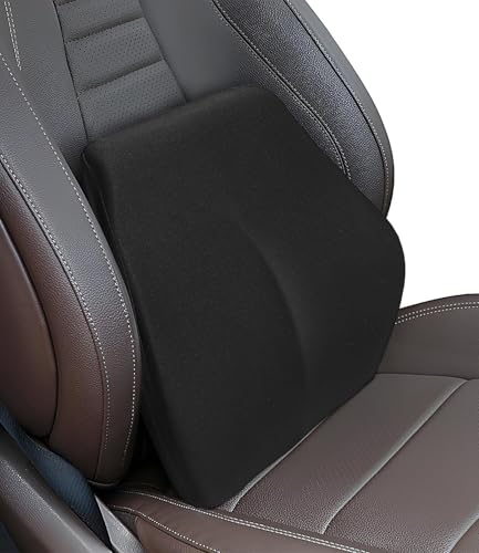 jutyum Cojín lumbar para coche, soporte lumbar para coche de espuma viscoelástica, cojín lumbar ergonómico, respaldo para aliviar el cojín de soporte lumbar para asientos de coche, silla de oficina