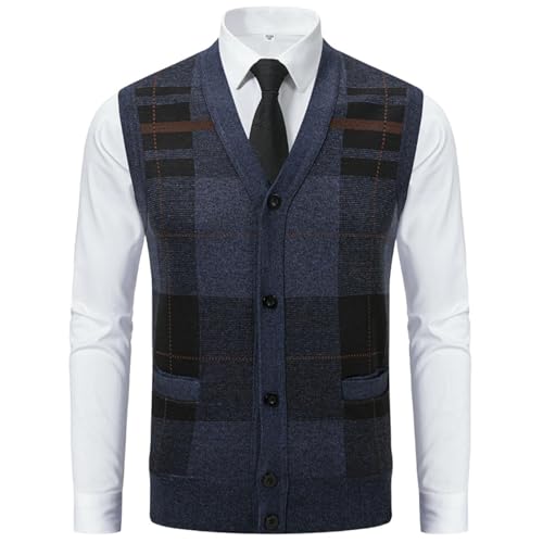 Chaleco de punto ajustado para hombre en otoño e invierno ideal para un estilo casual de negocios