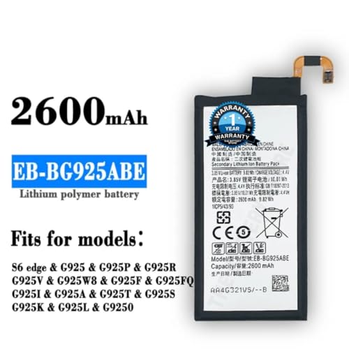 Image of THE BATTERY STORE Original EB-BG925ABE Battery for Samsung Galaxy S6 Edge G925 G925F G925I G925A G925T G925V G925P G925S G9250 Battery with 1 Year Warrenty*** (PR40)