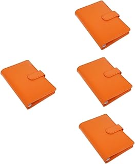 Didiseaon 4Pcs Caso De Contabilidade Bloco De Notas Decorativo Shell Pasta De Couro Pasta De Documentos Pasta De Couro Bloco De Notas Pu Fichário Planejador Secreto Bolsa Cinza Notebook